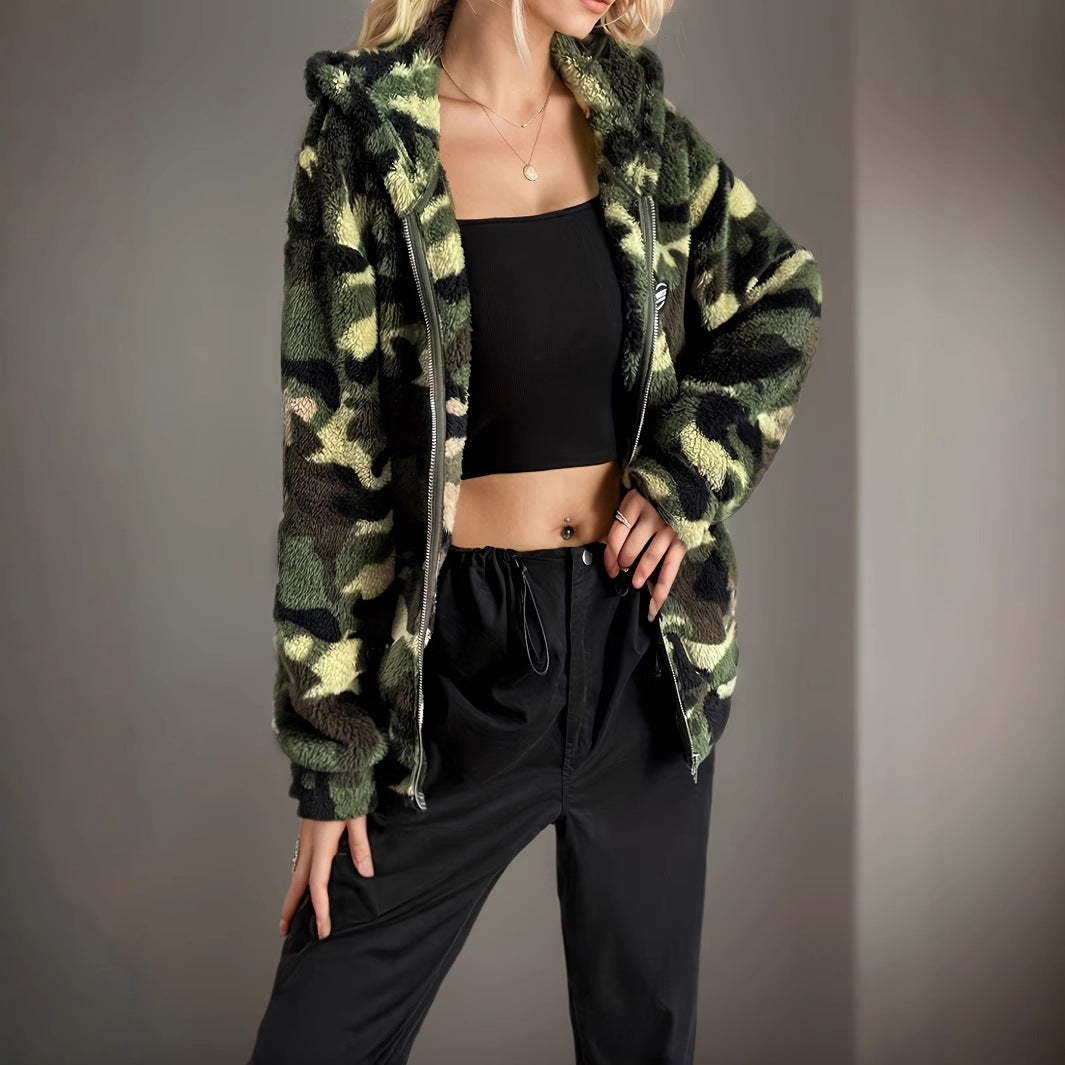 Women's Camouflage Hooded Jacket: The Perfect Blend of Style and Comfort